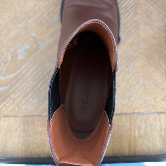 Women’s Coach Lyden Walnut Brown Leather Bootie Ankle Boots Sz 9 B - Picture 7 of 8